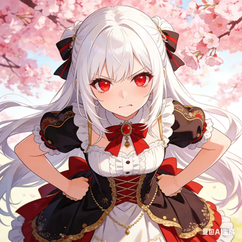 白毛红瞳傲娇大小姐