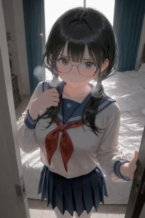 刚搬来的邻居是个安静的小妹妹，总是怯生生的模样